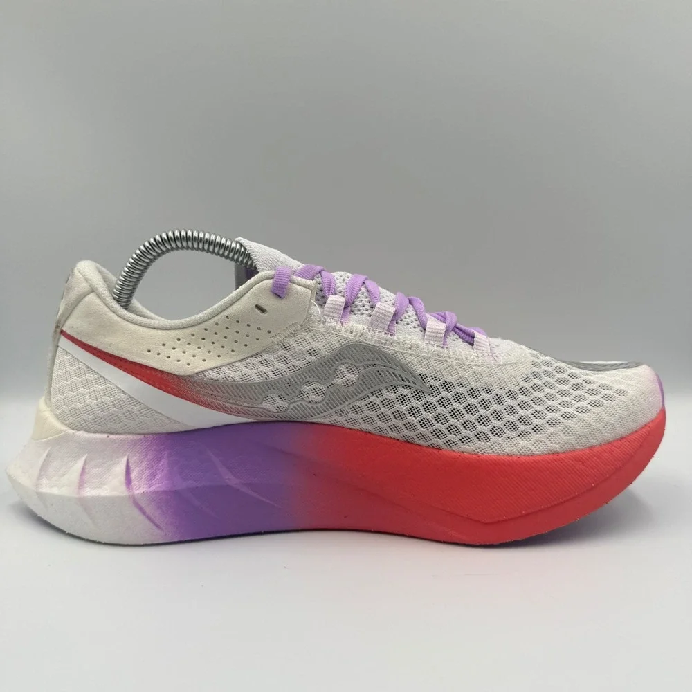 Saucony Endorphin Pro 3 Women Size 10.5 Running Shoes White Pink Purple Sneakers